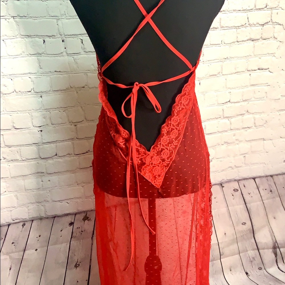 Red dress lingerie